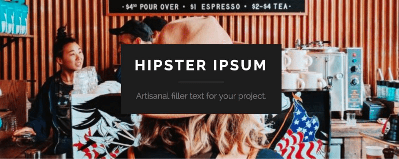 Hipster Ipsum